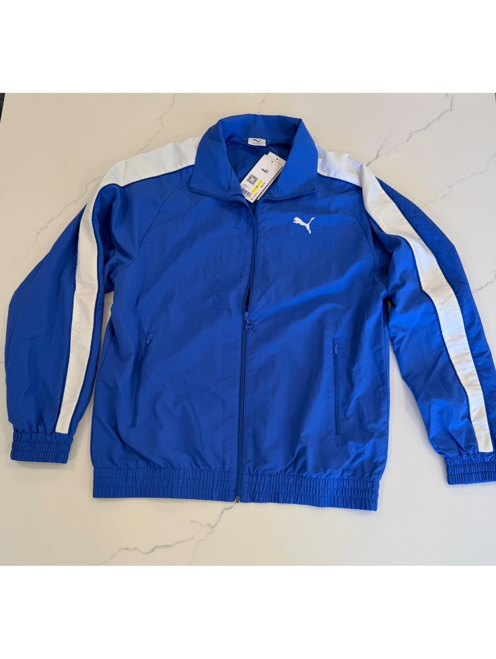 NEW Puma T7 Track Jacket Oversized Fit Mountain Blue Windcell Size Medium
